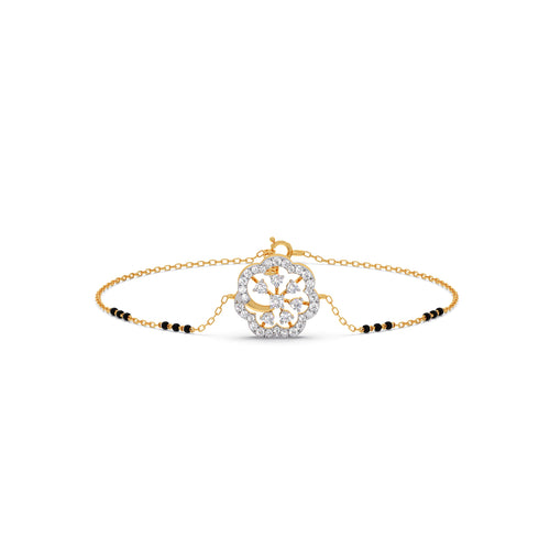 Snowflake Bloom Diamond Mangalsutra Bracelet