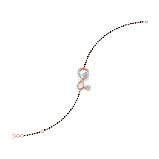 Eternal Love Infinity Diamond Mangalsutra Bracelet - Rose