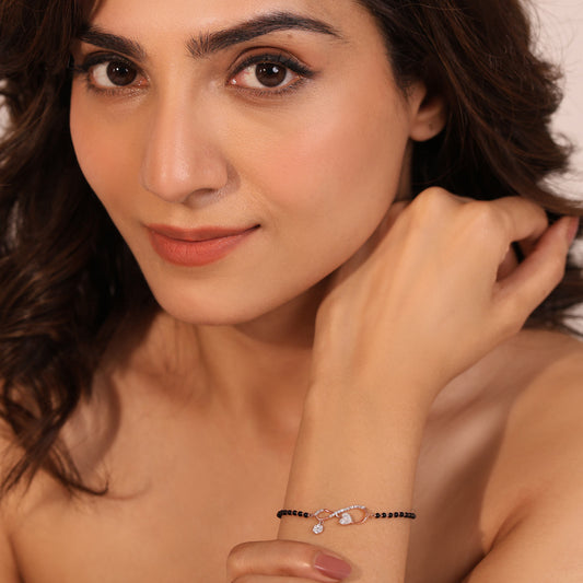 Eternal Love Infinity Diamond Mangalsutra Bracelet - MQ
