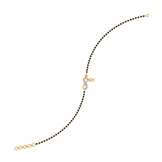 R-Infinity Diamond Mangalsutra Bracelet - Yellow