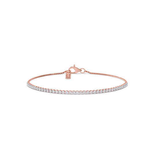 Classic Eternal Tennis Diamond Bracelet - Rose