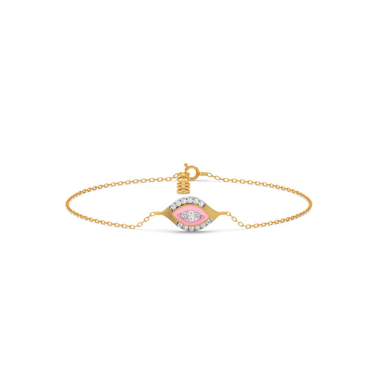 Cotton Candy Marquise And Round Diamond Bracelet - Yellow