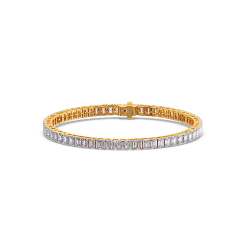 8.98 ct Regal Emerald Diamond Tennis Bracelet