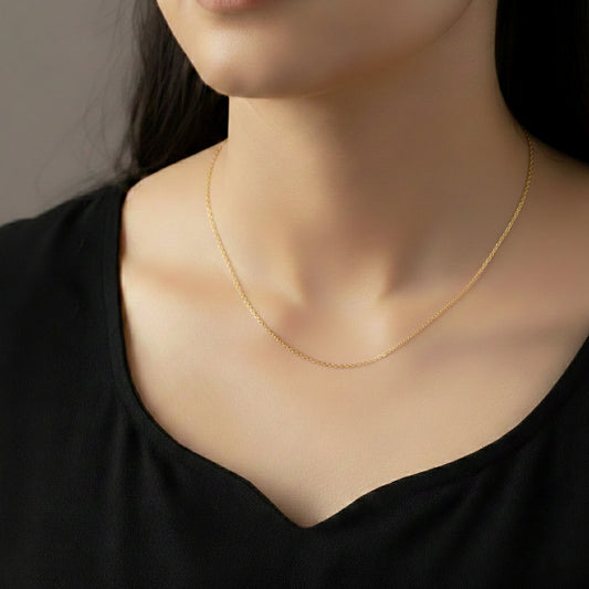 Rolo Gold Neck Chain - MQ