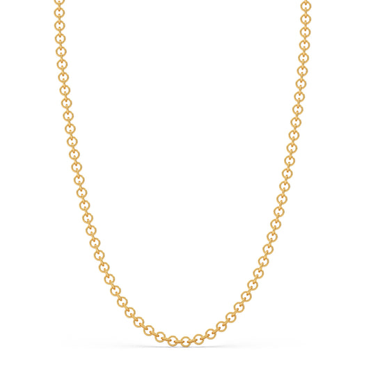 Rolo Gold Neck Chain - Yellow