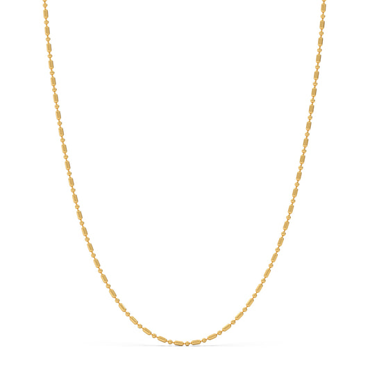 Bead Line Gold Neck Chain - Yellow
