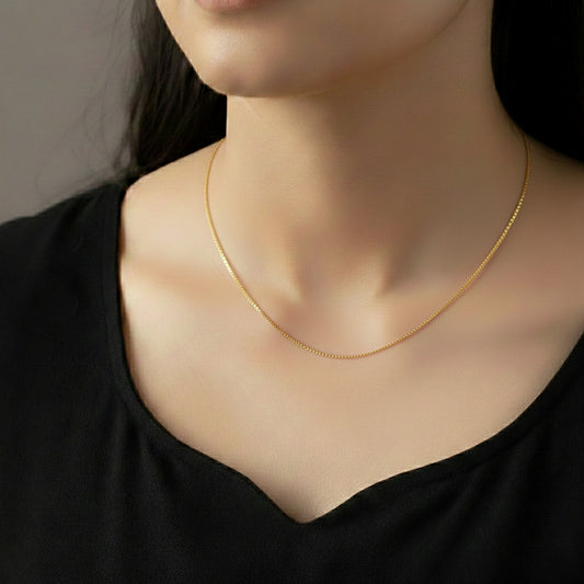 Box Gold Neck Chain - MQ