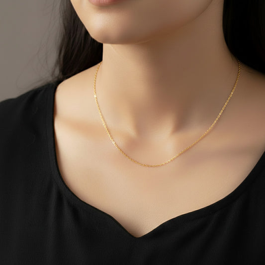 Cable Gold Neck Chain - MQ