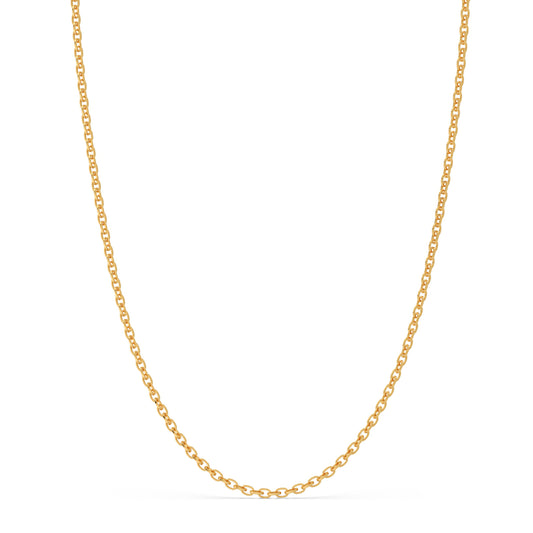 Cable Gold Neck Chain - Yellow