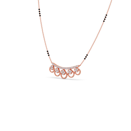 Celestial Cascade Diamond Mangalsutra - Rose
