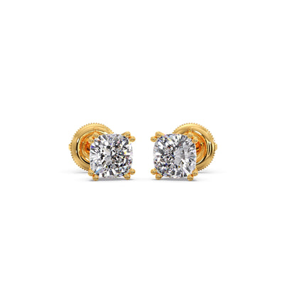 Cushion Cut Diamond Stud Earrings