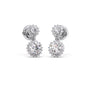 Double Halo Diamond Drop Earrings