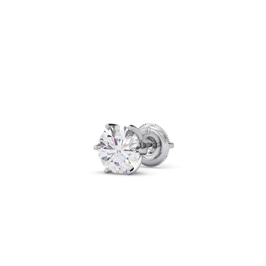 3.60cts Brilliant Round Six-Prong Solitaire Stud Earrings