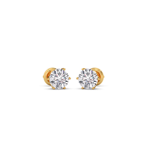 3.20cts Brilliant Round Six-Prong Solitaire Stud Earrings