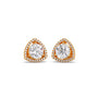 Trillion-Shape Halo Diamond Stud Earrings