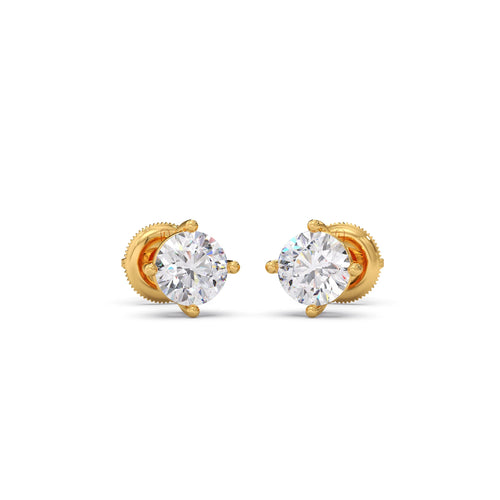 Round Cluster Stud Earrings – 4 Prong Setting