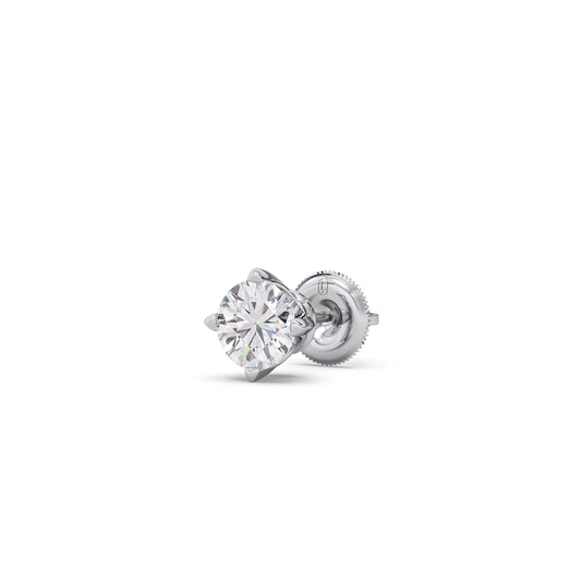 Classic 4-Prong Round Diamond Stud Earrings – 6.30mm