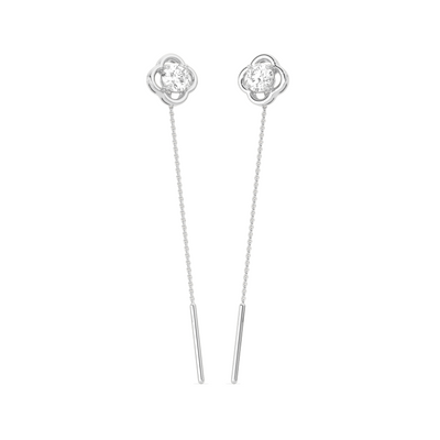 Amulet Round Diamond Sui-Dhaga Earrings