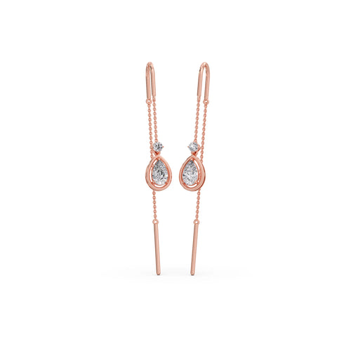 Teardrop Diamond Sui-Dhaga Earrings