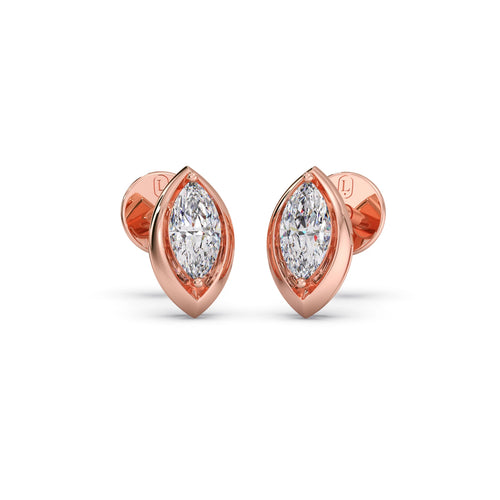 0.47 Ct Marquise Shape Diamond Stud Earrings