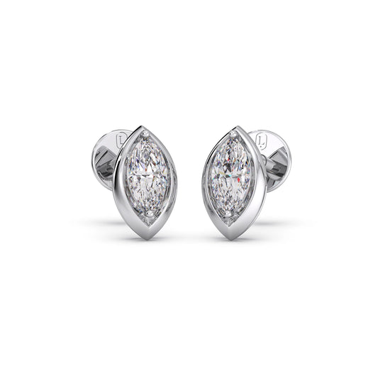 0.47 Ct Marquise Shape Diamond Stud Earrings