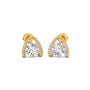 Round Solitaire with Diamond Accent Earrings