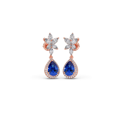 Blue Majesty Gemstone Drop Earrings