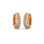 Two-Row Round Diamond Huggie Earrings
