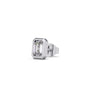 Emerald Cut Diamond Bezel Set Earrings