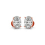 Solitaire Oval Earrings