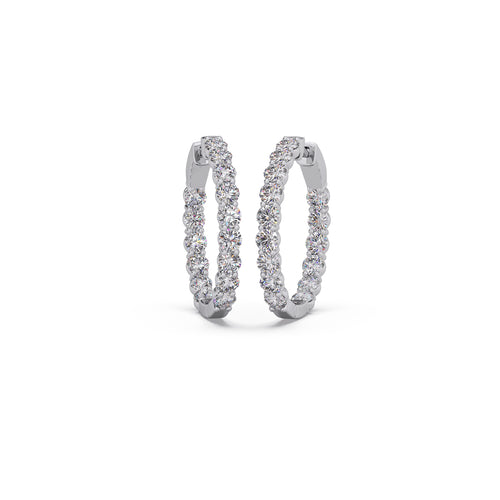 Regal Sparkle Round Diamond Earring