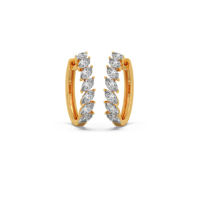 Marquise Hoop Diamond Earrings