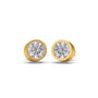 Round Cut Bezel Brilliance Studs