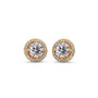 Timeless Halo Round Diamond Earrings