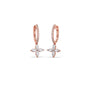 Marquise & Round Diamond Dangle Earrings