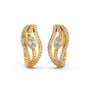 Curved Diamond Hoop Earrings