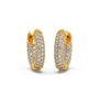 Dome Diamond Hoops Earrings