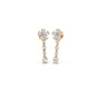 Elegant Floral Dangle LGD Earrings