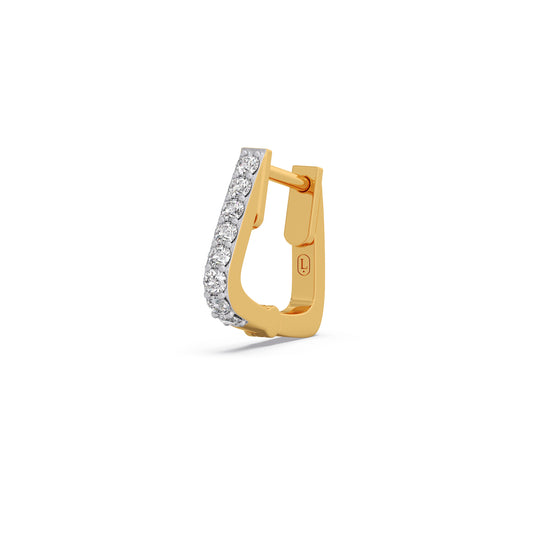 Belleza Diamond Hoop Earrings - Yellow