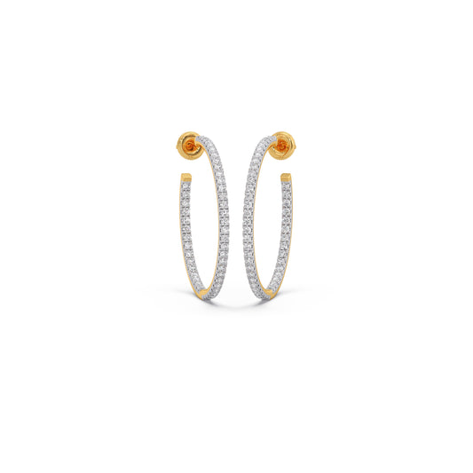 Meridian Diamond Hoop Earrings - Yellow