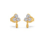 Round Clover Diamond Stud Earrings