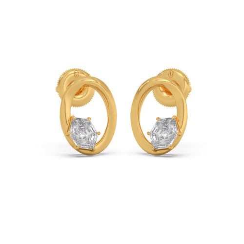 Hexa Loop Diamond Earrings