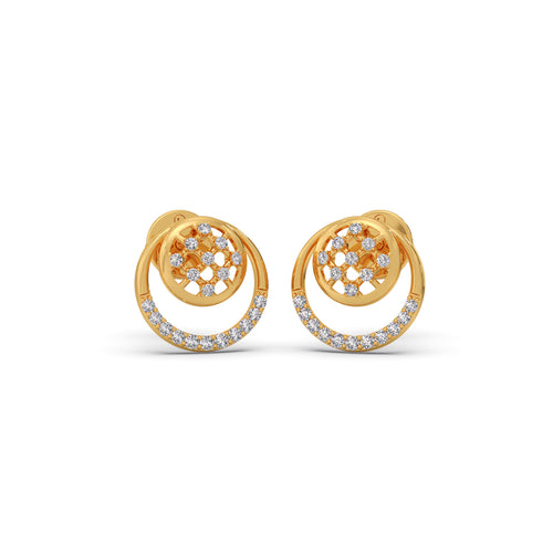 Open Circle Diamond Studs