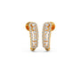 Twin Row Round Diamond Stud Earrings