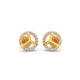 Round Diamond Wheel Design Earrings