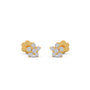 Floral Round Diamond Earrings
