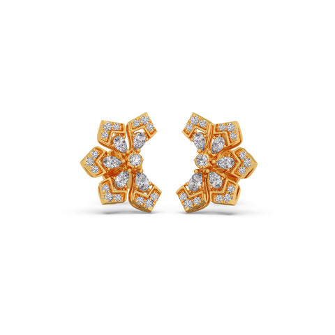 Pear & Round Sparkle Stud Earrings