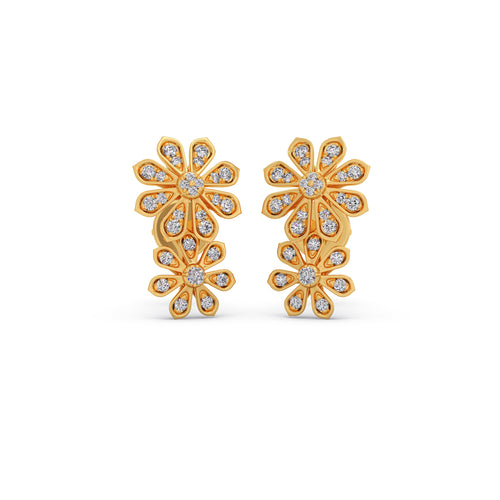 Florette Round Diamond Earrings