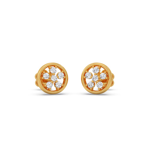 Cluster Stud Diamond Earrings