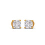 2.05 ct Cushion-Shaped Diamond Solitaire Stud Earrings